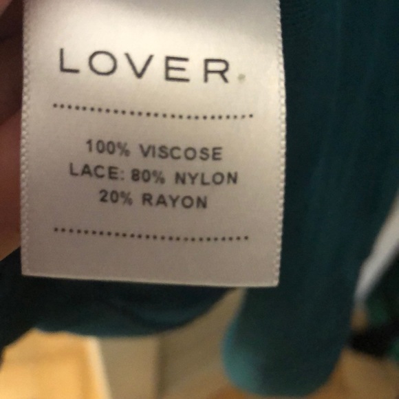 NWOT LOVER Forest Green Lace Dress, Size 6 - Picture 6 of 7